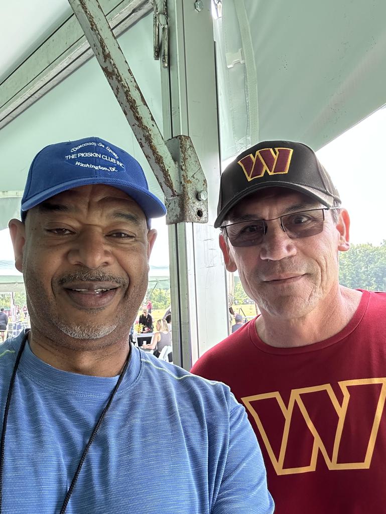 Louis Wilson with Ron Rivera of the Washington Football Team